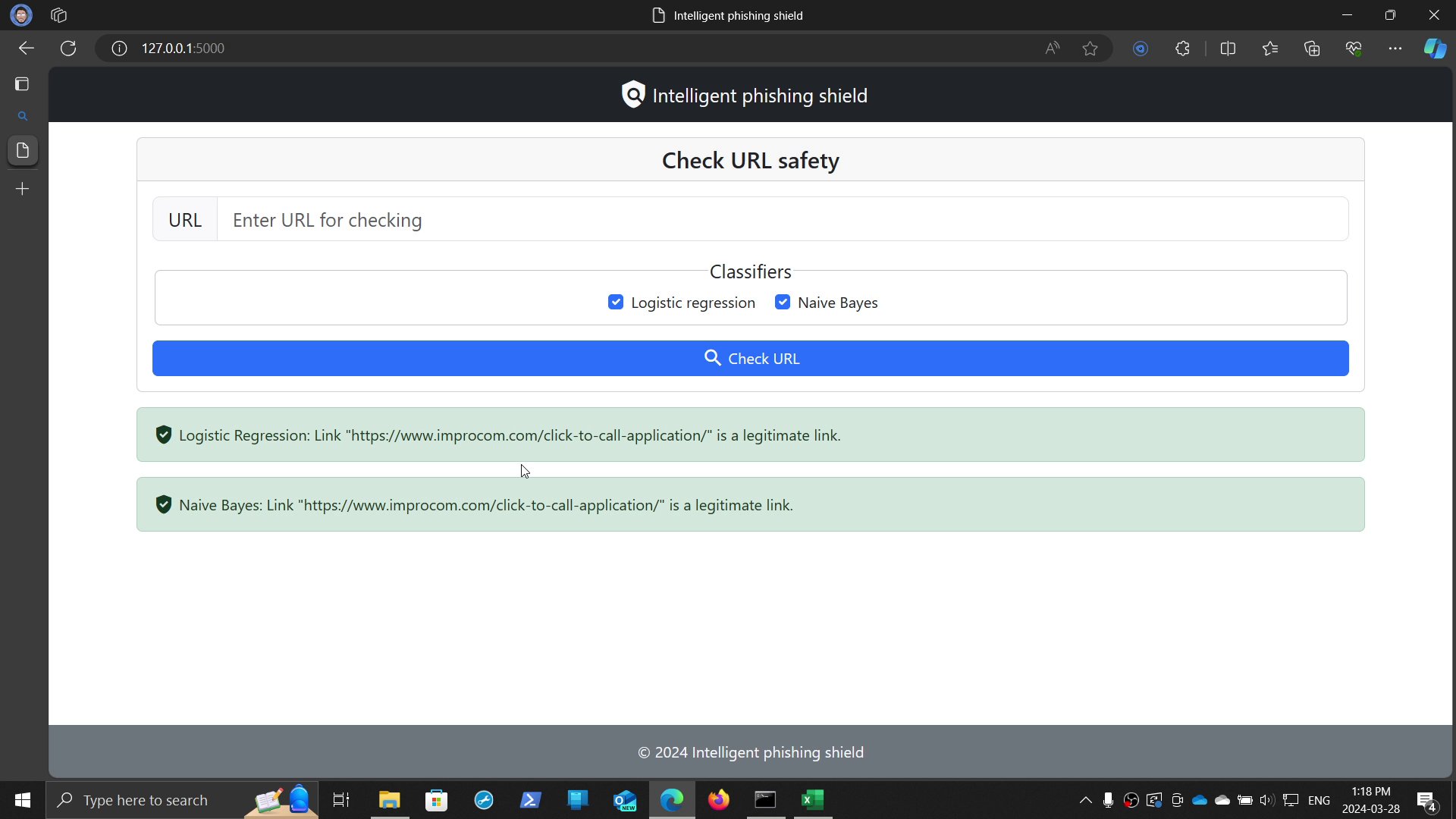 Screenshot of Phishing URL Detection 3